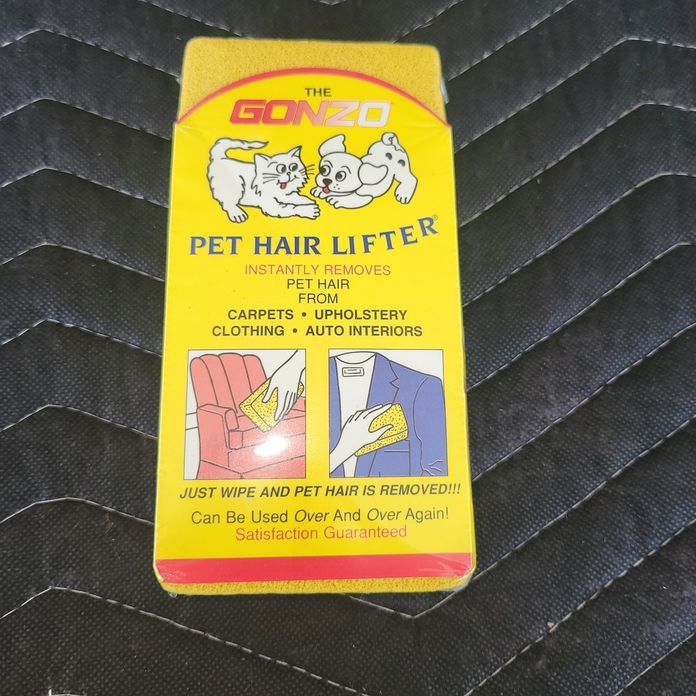 Gonzo 2.75" x 5.75" Pet Hair Lifter Sponge, for Clothes & Furniture NOS NIP